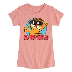 Girls' - Garfield - Garfield Sunglasses Fitted Short Sleeve Graphic T-Shirt - 1 of 4