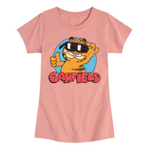 Girls' - Garfield - Garfield Sunglasses Fitted Short Sleeve Graphic T-Shirt - image 1 of 4