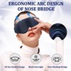 3D Deep Contoured Zero Pressure Sleep Eye Mask for Men and Women, Blackout Blindfold with Adjustable Strap for Travel, Home, Nap , Blue - 4 of 4