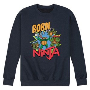 Men's - Teenage Mutant Ninja Turtles Mutant Mayhem - Born To Be A Ninja Graphic Fleece Sweatshirt - 1 of 4