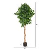 Nearly Natural 6-ft Ficus Artificial Tree - 2 of 4