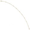 Black Bow Jewelry 14k Yellow Gold Open Heart and Diamond-Cut Bead Anklet, 10-11 Inch - 2 of 4