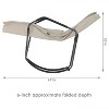 Sunnydaze Outdoor Folding Rocking Chaise Lounge Chair with Headrest Pillows - Beige - 2pk - 2 of 4