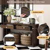 NicBex Rustic Wooden Console Table with Storage Drawers & Open Shelf,Elegant Sofa Table for Entryway,Hallway,Living Room - 3 of 4