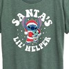 Women's - Lilo and Stitch - Santas Lil Helper Christmas Short Sleeve Graphic T-Shirt - 2 of 4