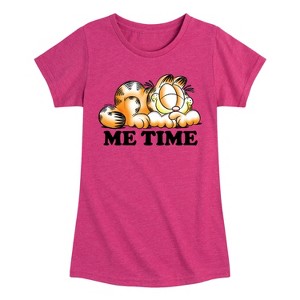 Girls' - Garfield - Me Time Sketch Fitted Short Sleeve Graphic T-Shirt - 1 of 4