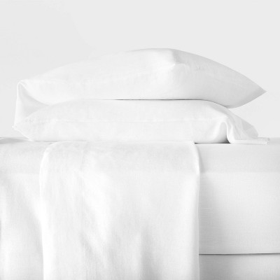 100% Washed Linen Solid Sheet Set - Casaluna™ : Target