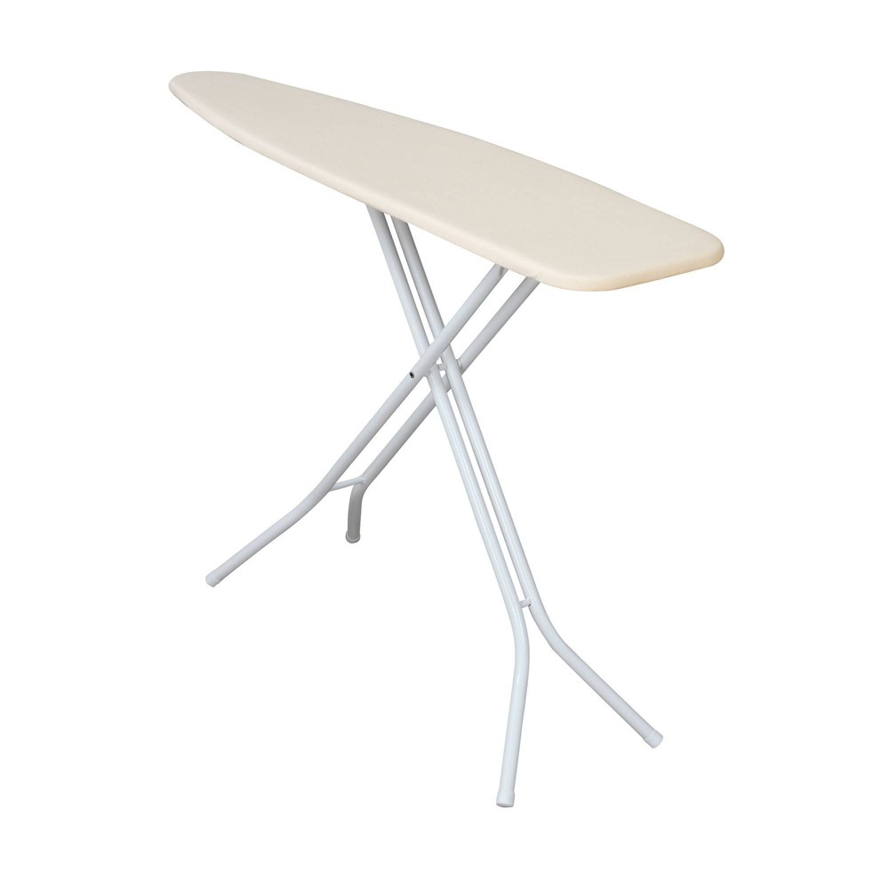 Household Essentials Classic 4-Leg Ironing Board: Collapsible Metal, Off-White, 54" x 14", 10.27 lbs, 38" Height