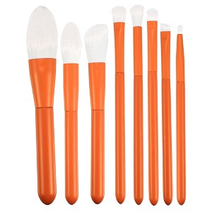 Unique Bargains Travel Blending Foundation Concealer Blusher Makeup Brush Set 8 Pcs - 1 of 4