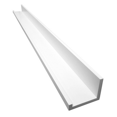 White MDF Wall-Mounted Floating Picture Ledge Shelf