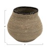 Storied Home Handwoven Seagrass Basket Storage, Grey and Black - 2 of 4