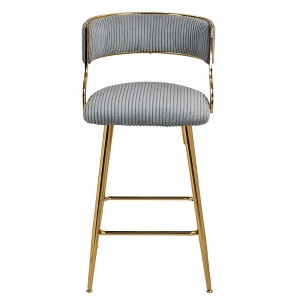 Ridstar Set of 2 Modern Counter Height Stool For Living Room, Bedroom & Bar-Grey - 1 of 4