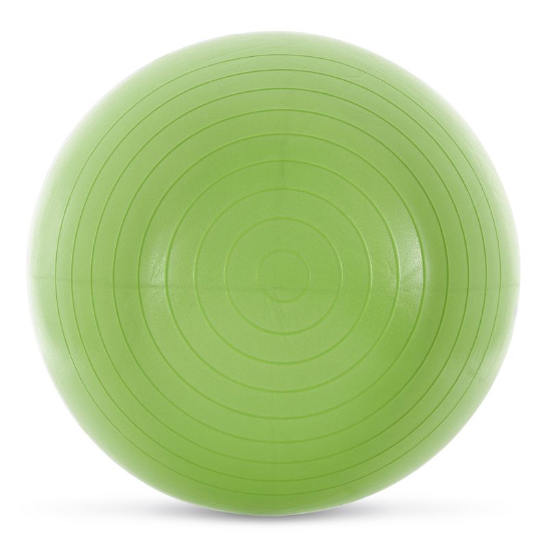 Prism Fitness 23" Smart Self-Guided Stability Exercise Ball w/13 Exercises Printed for Yoga, Pilates, Office Ball Chair and More, Green, 3 of 7
