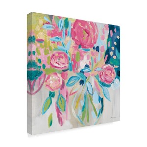Trademark Fine Art -Farida Zaman 'Summer Pink Floral' Canvas Art - 1 of 4