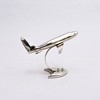 TopComfy Decorative Object Retro Aluminum Airplane Sculpture Nickel Finished Table Accent for Home Decor, Silver, 8"*8"*6" - 3 of 4