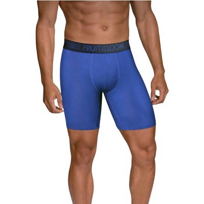 Fruit Of the Loom Men's Breathable Micro-Mesh Long Leg Boxer Briefs,3 Pack