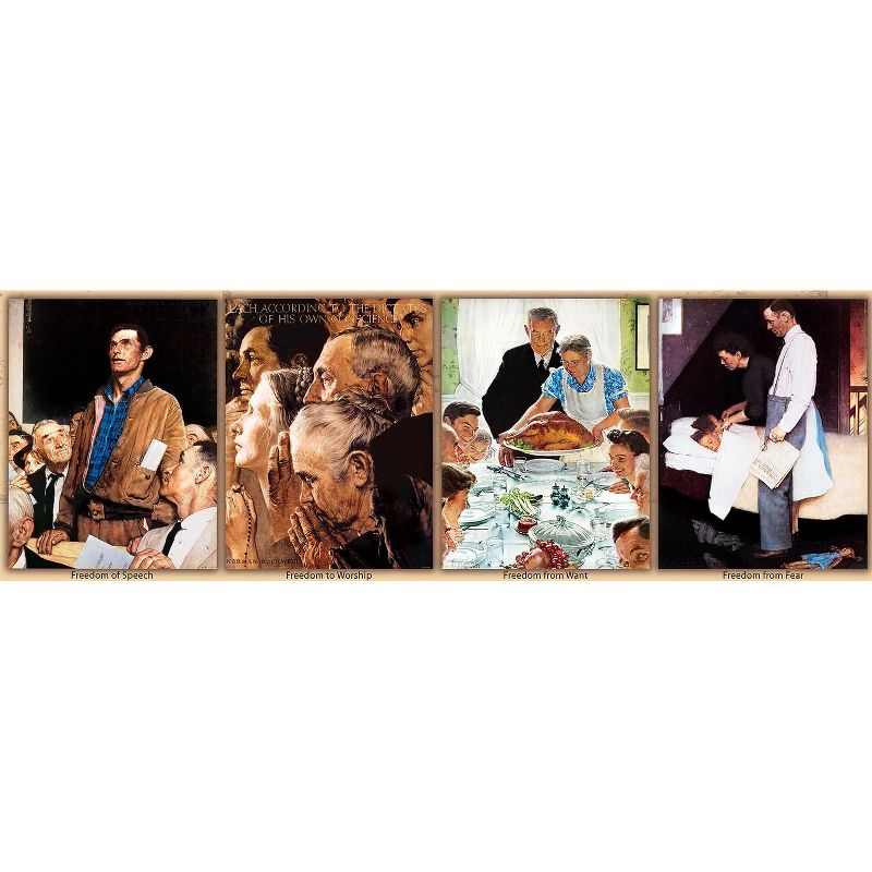 MasterPieces Inc Norman Rockwell The Four Freedoms 1000 Piece Panoramic Jigsaw Puzzle, 2 of 4