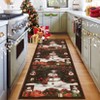 Christmas Area Rug Snowman Design Carpet for Indoor Home Decor Washable Non Slip Throw Carpet - 3 of 4