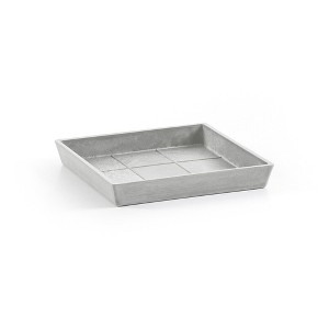 Ecopots Square Plastic Modern In/Outdoor Planter Flower Pot Saucer - 1 of 4