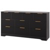 10 Drawer Dresser for Bedroom,59"W Wooden Chest of Drawers with Gold Handles, Fluted Large Dresser TV Stand, Clothes Storage Organizer for Bedroom - 2 of 4