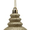 8ct Vickerman 7" Finial, 4 Finish Assorted Ornament Set Champagne - 2 of 4