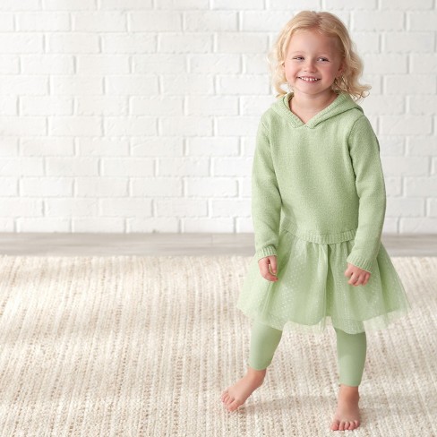 Girls green 2024 sweater dress