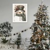 SEVOBAL Wall Art Old World Frosty Snowman Christmas Holiday Framed Decor for Living Room Seasonal Display, White, 14"*1"*18" - 3 of 4