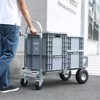 VEVOR Aluminum Folding Hand Truck, 2 in 1 Design 1000 lbs Capacity, Heavy Duty Industrial Collapsible cart, Dolly Cart with Rubber Wheels - 2 of 4