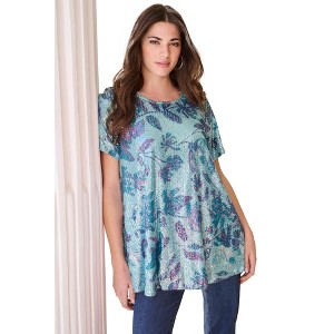 Roaman's Sequined Swing Tee - 1 of 4