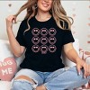 S.W.Smiley Love Smiley Grid - Women's Short Sleeve Graphic T-Shirt - 3 of 4