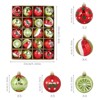 20ct Christmas Ball Ornaments, 2.36"/6cm Shatterproof Plastic Christmas Baubles, Hanging Decorations for Xmas Tree, Holiday, Wedding, Party - 2 of 3