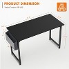 31-63" Game Computer Desk with Storage, Home Office Simple Style PC Table for Youth Student Adult, Monitor Stand, Modern Work-The Pop Home - 3 of 4