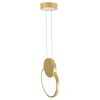 CWI Lighting Pulley 10 in LED Satin Gold Mini Pendant - 2 of 4