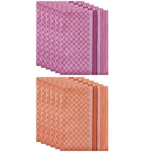 Unique Bargains 100% Cotton Soft Waffle Weave Absorbent Kitchen Dishcloths 15x25 Inches - 1 of 4
