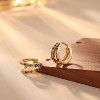 3Pairs 925 Sterling Silver, 14K Gold Plated Small Huggie Hoop Earrings Sets for Multiple Piercing CZ Cartilage Earrings Stacks - 4 of 4