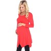 Maternity 3/4 Sleeve Kayla Tunic with Pockets - White Mark - 2 of 3