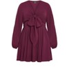 Women's Plus Size Adelyn Dress - plum | CITY CHIC - 4 of 4