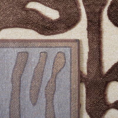 Elegant Cream Floral Hand-Knotted Wool & Viscose Blend Area Rug
