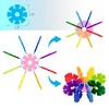 PICASSO-TILES Rainbow Interlocking Plastic Building Chip Blocks, 108PCS Construction STEM Educational Toy for Kids, Light Blue - 4 of 4