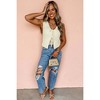 Amaryllis Women's Knit Sleeveless Sweater Vest Tie-Front Cropped Top Textured Soft Knitwear Chic Layering Piece - 2 of 4