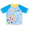 CoComelon Tomtom JJ Cody Nico Mochi Wally Short Sleeve Rash Guard Swim Shirt & Swim Trunks Bathing Suit - 2 of 4