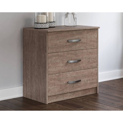 Flannia 3 Drawer Chest Gray - Signature Design by Ashley