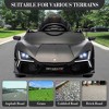 12V Kids Ride On Car with Remote Control, Battery Powered Sports Car Toy with Dual 25W Motors, Spring Suspension, Headlight, Music for Toddler 3+ - 4 of 4