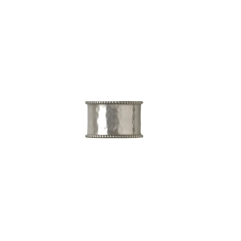 Park Designs Hammered Cuff Pewter Napkin Ring Set of 4, 2 of 5