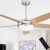Bella Depot 52" Modern Silver Ceiling Fan with LED Light - 2 of 4