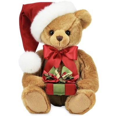 Bearington Holden Presents Christmas Teddy Bear, 15 Inch Christmas Bear Decorations, Ideal Holiday Bear Gift for Kids & Teens