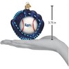 Old World Christmas Blown Glass Ornament for Christmas Tree, Tampa Bay Rays Baseball Mitt - 3 of 3