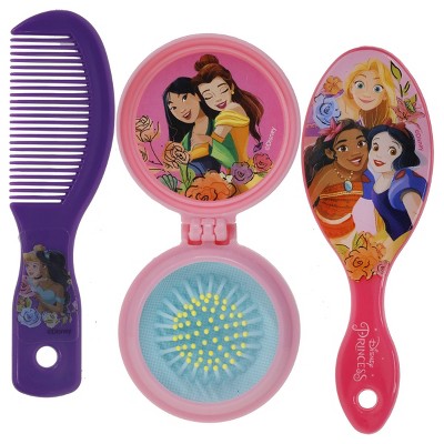 Disney Princess Pop-Up Hair Brush &#38; Mirror Set