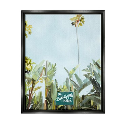 Stupell Industries Beverly Hills Hotel Plants Framed Floater Canvas Wall Art