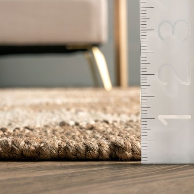 Louie Diamond Checkerboard Natural Jute 5' x 8' Area Rug